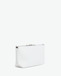 "Packshot of a 8784G clutch bag pouch rectangular
with a zipper and 2 rings in a small size.
The tote is made of pebbled grain coated canvas.
Sac pochette rectangulaire toile enduite dans une taille S"