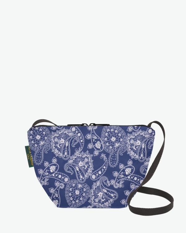 Hervé Chapelier -  - "Packshot of a 2885F shoulder crossbody bag
with a long handle in polyamide webbing and a zip with double closure.
The bag is made of printed nylon in a small size.
Sac bandouliere epaule tissu imprime taille S"