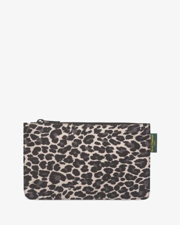 Hervé Chapelier -  - "Packshot of a 902F rectangular flat pouch
with a brand label sewn on right side.
The pouch is made of printed nylon in an extra-small size.
Pochette plate en nylon imprime fantaisie dans une taille XS"